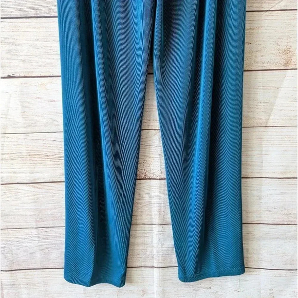 Citiknits Pull On Pants Women's Size Small Slinky Sand Mesh Stretchy Teal Green - Picture 3 of 9